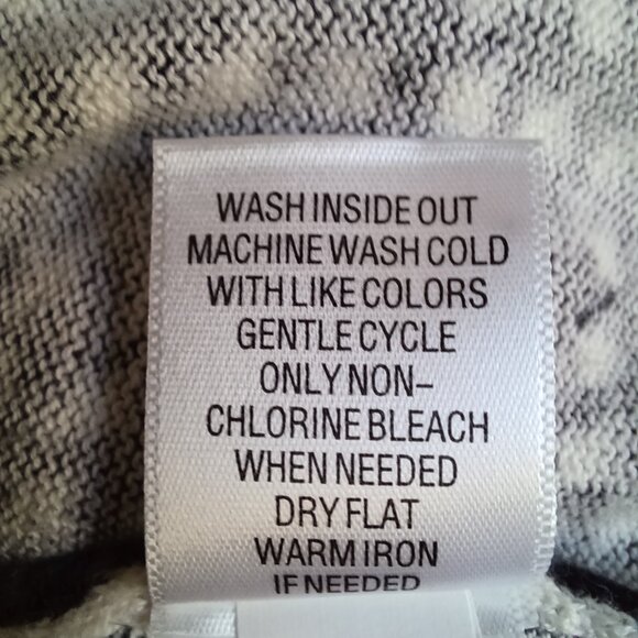 Croft & Barrow Black & White Houndstooth Cardigan Sweater, 100% Cotton, Large - Picture 9 of 12